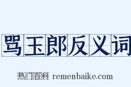 骂玉郎反义词是什么意思的图片